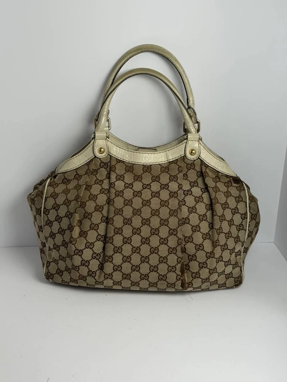 Gucci GG Sukey Monogram Canvas/Leather Tote Bag - Picture 7 of 16